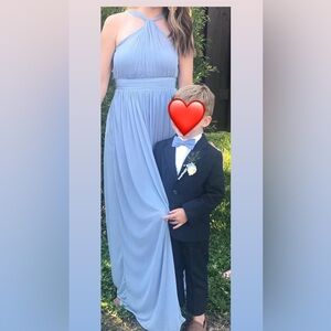 Birdie Grey Dusty Blue Chiffon Bridesmaid Dress